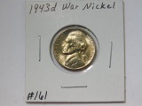 1943D JEFFERSON WAR NICKEL BU FS