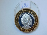 MGM GRAND/MARILYN MONROE .999 SILVER GAMING TOKEN