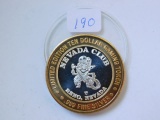 NEVADA CLUB .999 SILVER GAMING TOKEN