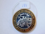 WHISKEY PETE'S/BONNY & CLYDE .999 SILVER GAMING TOKEN