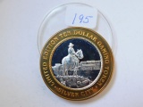 SILVER CITY/HORSE & RIDER .999 SILVER GAMING TOKEN