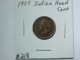 1907 INDIAN HEAD CENT XF