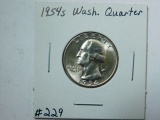 1954S WASHINGTON QUARTER BU