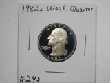 1982S WASHINGTON QUARTER PF