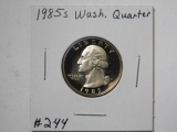 1985S WASHINGTON QUARTER PF