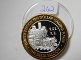 THE DELTA/V & T RAILROAD .999 SILVER GAMING TOKEN