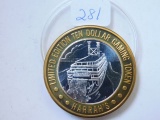 HARRAH'S/RIVER BOAT .999 SILVER GAMING TOKEN