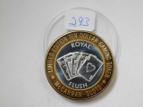 MCCARRAN AIRPORT/ROYAL FLUSH .999 SILVER GAMING TOKEN