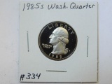 1985S WASHINGTON QUARTER PF