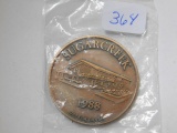 1988 CAOMMERCIAL & SAVINGS BANK SUGARCREEK, OH. 1-OZ. .999 SILVER ROUND