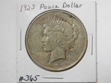 1923 PEACE DOLLAR VF