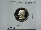 1985S WASHINGTON QUARTER PF