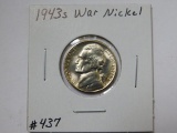 1943S JEFFERSON WAR NICKEL BU