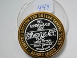 2001 SILVER LEGACY .999 SILVER GAMING TOKEN