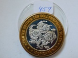 TROPICANA .999 SILVER GAMING TOKEN