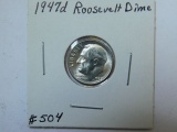 1947D ROOSEVELT DIME BU