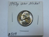 1943P JEFFERSON WAR NICKEL BU