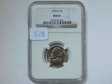 1950D JEFFERSON NICKEL (KEY DATE) NGC MS65