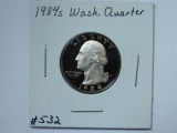 1984S WASHINGTON QUARTER PF