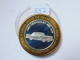 RENO-TAHOE/'57 CHEVY BELL AIR .999 SILVER GAMING TOKEN