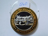 HARVEY'S .999 SILVER GAMING TOKEN