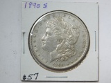 1890S MORGAN DOLLAR AU