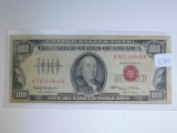 1966 $100. RED SEAL NOTE F