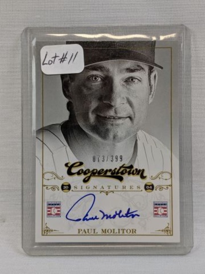 2012 Cooperstown Signatures Paul Molitor Auto