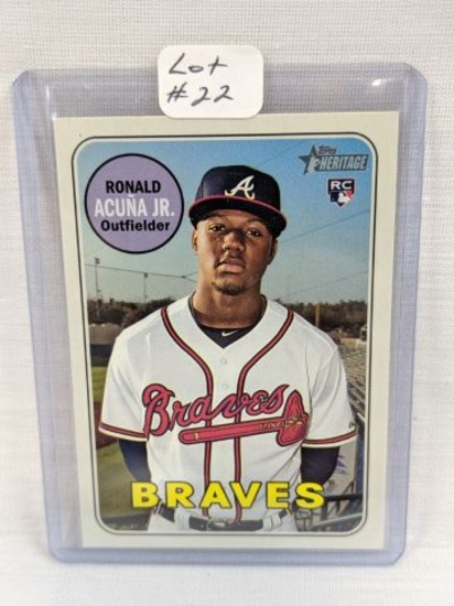 2018 Topps Heritage Ronald Acuna Jr Rookie #580