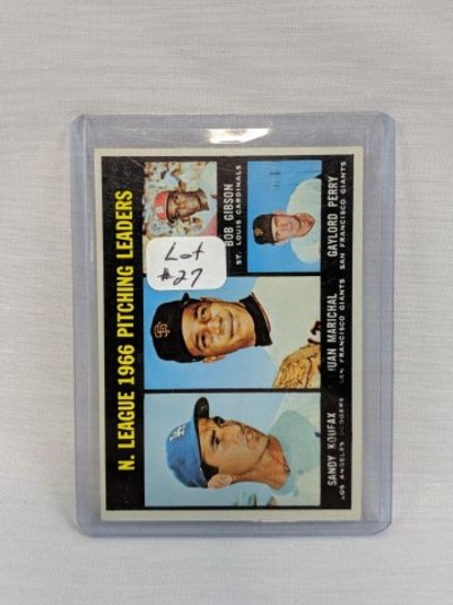 1967 Topps NL Pitching Leaders W/ Koufax #27