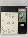 1986 Topps Football Complete Set In Binder w/ PSA7 Rice