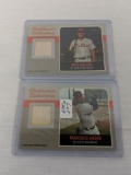 Lot of 2 2019 Topps Heritage Bat Relic Cards Lindor & Hoskins