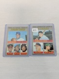 Lot of 2 Different 1970 Topps Leaders Cards #64 & #69