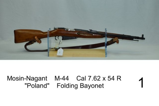 Mosin-Nagant    M-44    Cal 7.62 x 54 R    "Poland"    Folding Bayonet    S