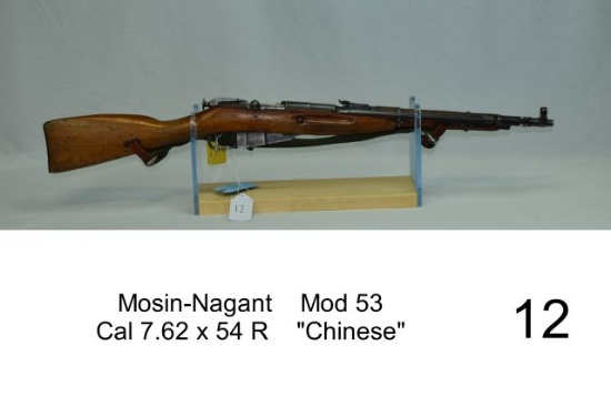 Mosin-Nagant    Mod 53    Cal 7.62 x 54 R    "Chinese"    SN: 40011    1956