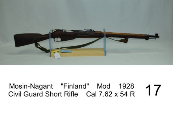Mosin-Nagant    "Finland"    Mod    1928    Civil Guard Short Rifle    Cal