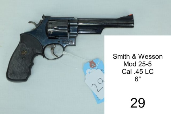 Smith & Wesson    Mod 25-5    Cal .45 LC    6"    SN: M677762    Condition: