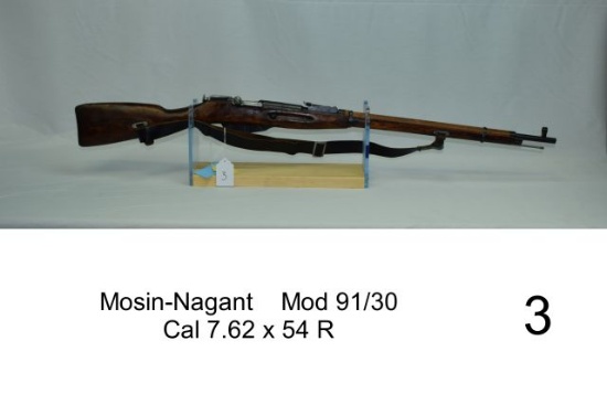 Mosin-Nagant    Mod 91/30    Cal 7.62 x 54 R    SN: 3671    1938    Conditi