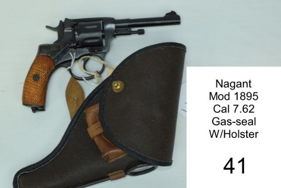 Nagant    Mod 1895    Cal 7.62    Gas-seal    SN:189502621    W/Holster