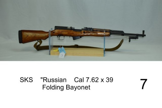 SKS    "Russian    Cal 7.62 x 39    Folding Bayonet    SN: MR1315    1950