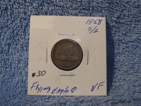 1858 S.L. FLYING EAGLE CENT VF