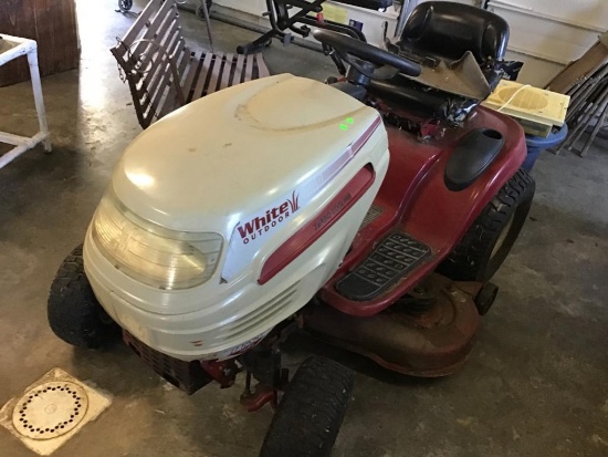 White Outdoor Riding Mower