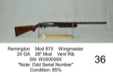 Remington    Mod 870    Wingmaster    20 GA    28
