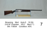 Browning    Mod    Auto-5    16 GA    2-9/16