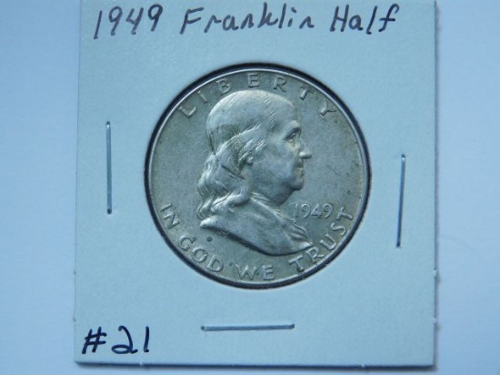 1949 FRANKLIN HALF AU FBL