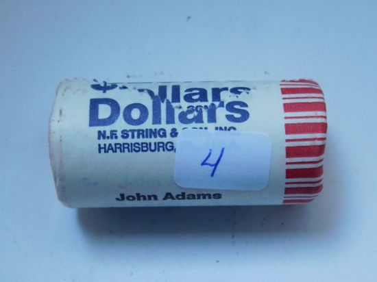 25 JOHN ADAMS DOLLARS IN BANK ROLL BU