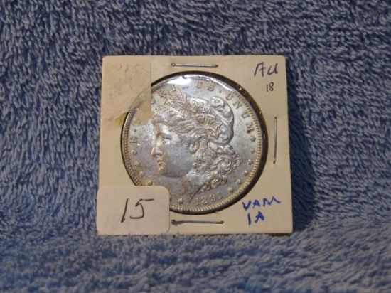 1891 MORGAN DOLLAR AU