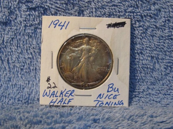 1941 WALKING LIBERTY HALF AU