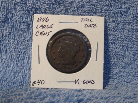 1846 LARGE CENT VG