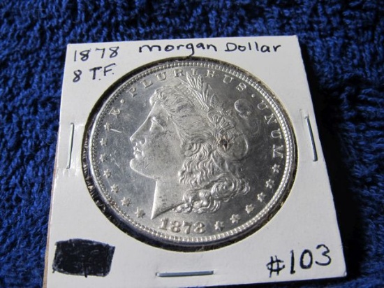 1878 8-T.F. MORGAN DOLLAR BU